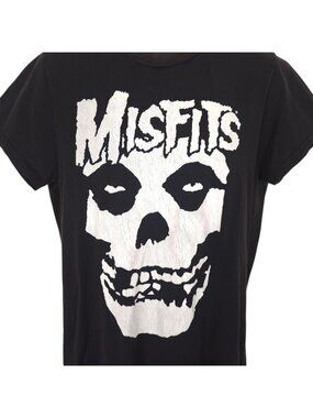 Misfits T Shirt Womens Size Large Black Punk Band Tee Glenn Danzig